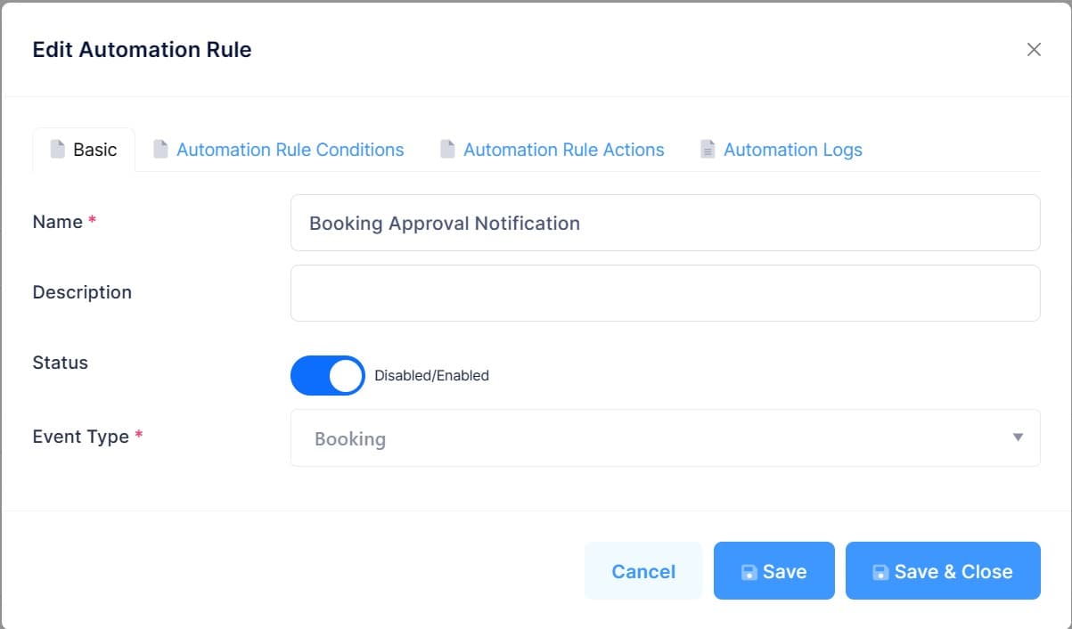 docs.makebooking.online - Automation Rules and Notifications | Basic Information