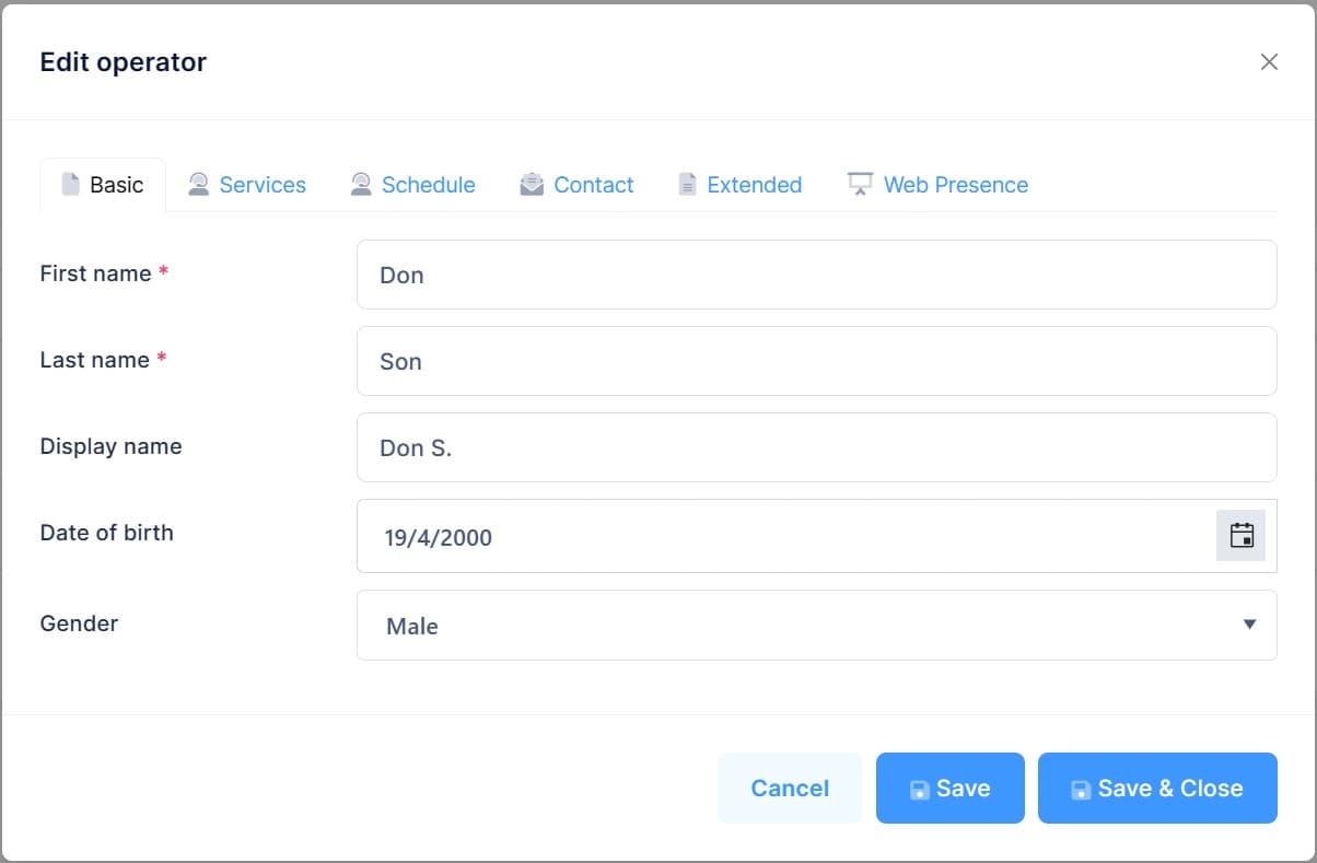 docs.makebooking.online - Adding a New Operator | Basic Information