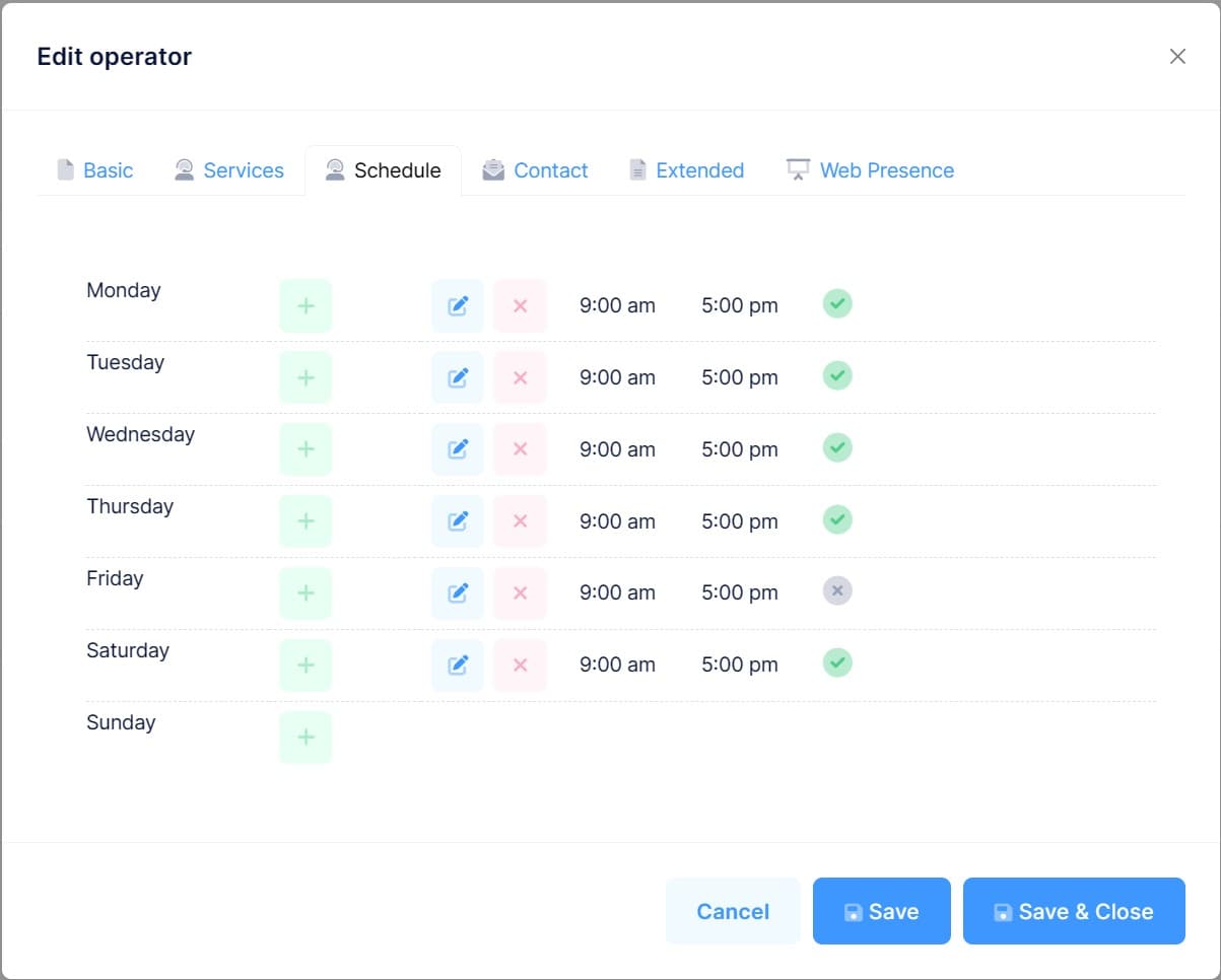 docs.makebooking.online - Adding a New Operator | Schedule